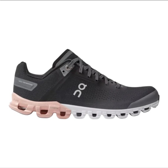 On AirFlow Women's Black and Pink Athletic Shoes - Picture 1 of 9